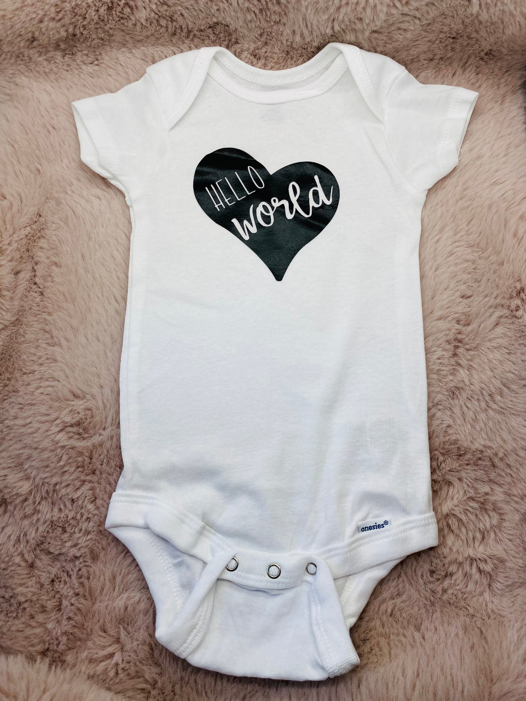 Hello World (heart) Franc It Baby Onesie