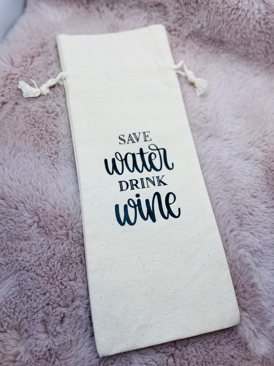 Save Water Drink Wine Franc It Wine Bag