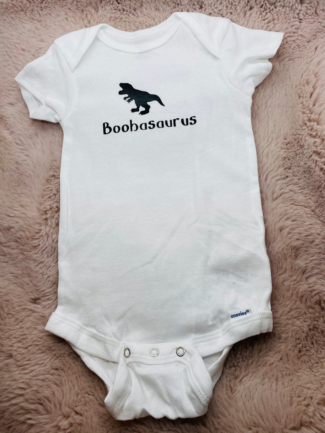 Boobasaurus Franc It Baby Onesie
